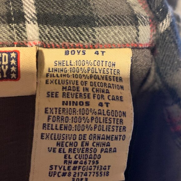 Boys Toddler Plaid Shirt Faded Glory Size 4T - Picture 4 of 4